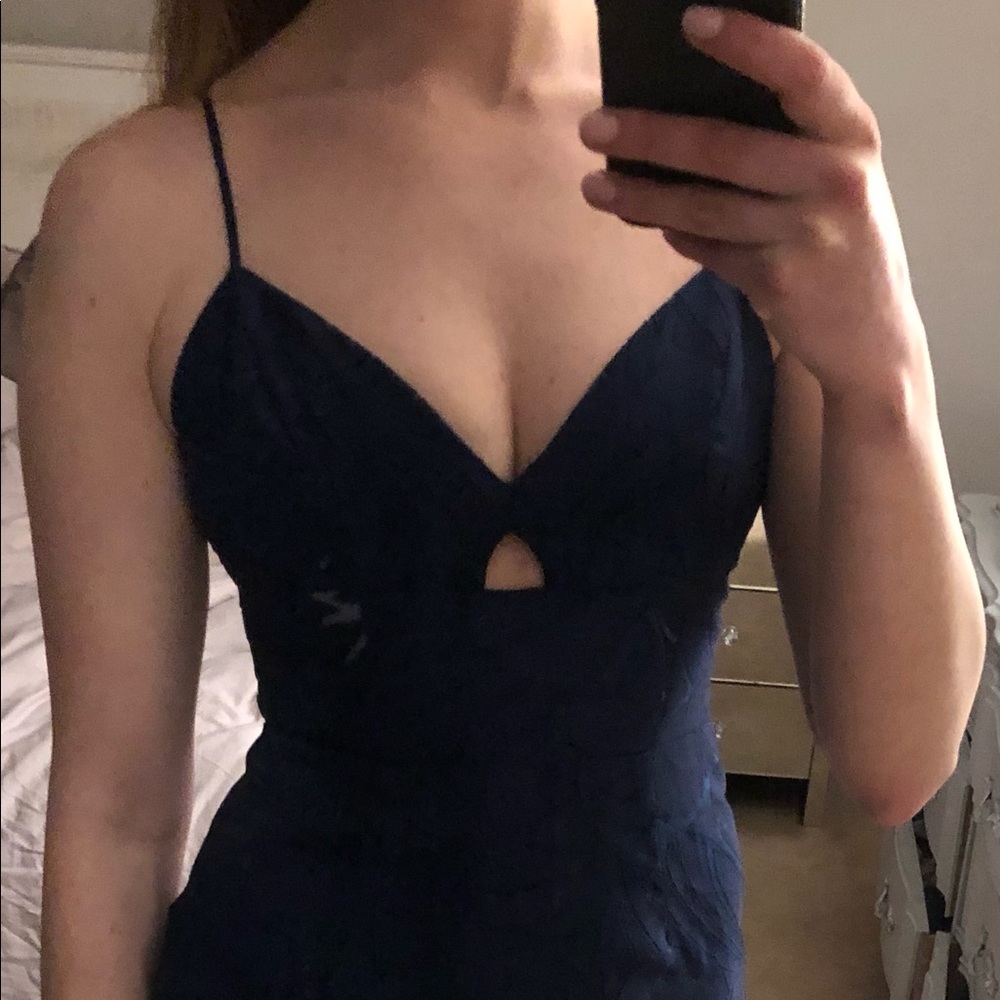 BCBG blue navy dress 4 formal wedding guest